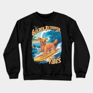 Golden Retriever Surfing Paradise Crewneck Sweatshirt